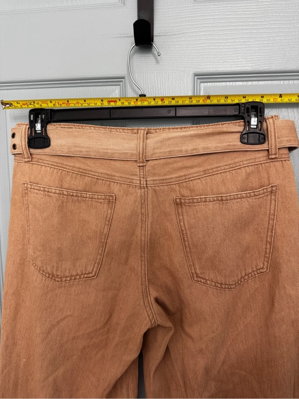 Rewash Sandstone Denim Wide Leg Pants Jeans W Belt 7 28